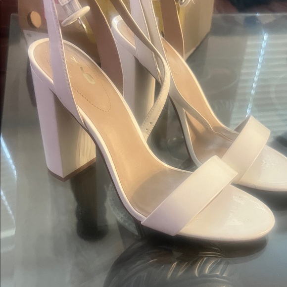 Mix No. 6 Cream Block Heel Sandals - Picture 1 of 4